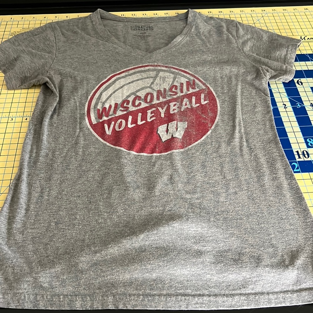 UW Badger Volleyball V-Neck Shirt